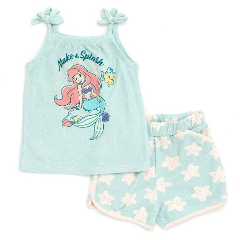 Disney Minnie Mouse Princess Ariel Girls Tank Top And Active Retro Dolphin  Shorts Toddler To Big Kid : Target