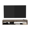 INFURNIC TV Stands and Consoles Large Modern Wall Mounted Shelf with Media Compartments for Living Room Bedroom, Light Gray, 65"*18"*3.6" - 3 of 4