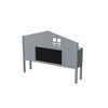 DOMETOUR Headboard Storage Cabinet for Full-size Montessori Floor Bed , Grey,Freely collocation - 3 of 4