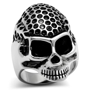Slickblue Polished Stainless Steel Skull Ring for Men, Bold Top Skull Design, Size 8-13 - 1 of 2