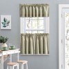 Ellis Curtain Lisa Solid Poly Cotton Duck Fabric Tailored Tiers for Living Rooms and Dining Rooms, Mist - 2 of 4