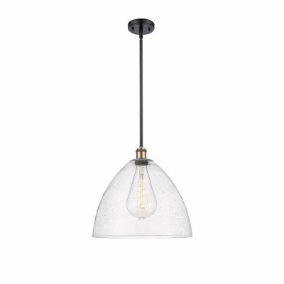 Bristol Glass - 1 Light Pendant In Industrial Style-16.75 Inches Tall and 16 Inches Wide