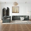 106*106" Chenille Modular L-Shaped Sectional Sofa, Luxury Floor Couch Set, Upholstered Indoor Furniture - 4 of 4
