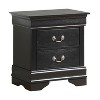 HomeStock Black Nightstand 24x22x16 with One Spacious Drawer, Compact Bedside Table for Storage and Sleek Stylish Bedroom Accent - 3 of 4