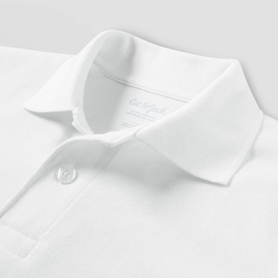 Детские Cat & Jack Boys' Short Sleeve Pique Uniform Polo Shirt - Cat & Jack™ White M: School Uniform Boys, Collared Shirt — фото 3