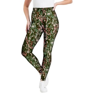 June + Vie by Roaman's Women's Plus Size Classic Ankle Legging - 1 of 4