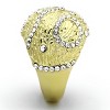 Slickblue Women's, TK316 Gold Ring, Synthetic Clear Stones, Band Ring, Contemporary Style, Clear, Size 5-10 - 4 of 4