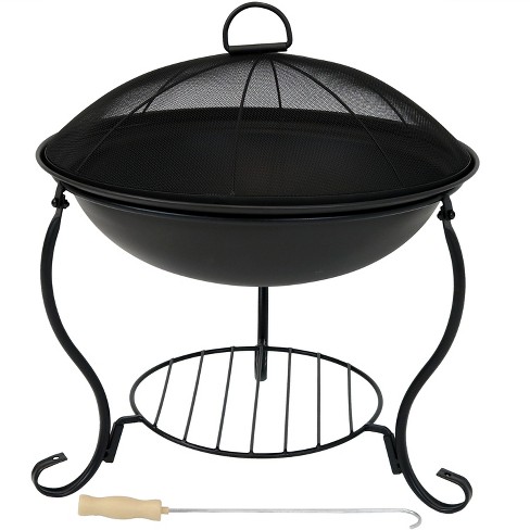 Backyard Steel Round Raised Fire Pit, Raised Fire Pit Camping