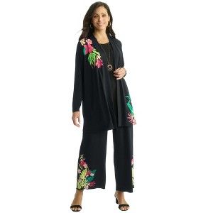 Jessica London Women's Plus Size Stretch Knit Open Front Knit Topper - 1 of 4