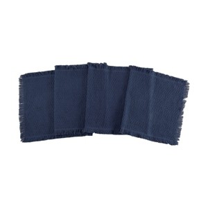 C&F Home 13" x 72" Nora Indigo 100% Cotton Table Runner w/ Decorative Frayed Ends - 1 of 4