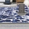 Washable Rugs for Living Room Vintage Rug Damask Floral Area Rug Farmhouse Non Slip Stain Resistant Carpet - 4 of 4
