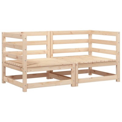 vidaXL Garden Sofa Natural Pine Solid pine wood Standard Modular