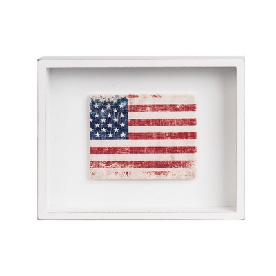 Transpac Wood Ceramic Framed Flag Home Decorations Spring