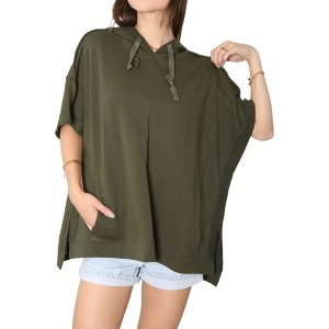 Anna-Kaci Women's Boyfriend Short-Sleeve Hoodie - 1 of 4