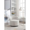 Grungis Teddy/Velvet Accent Chair,Swivel Barrel Chair with Wooden Frame,Modern Upholstered Swivel Chair Living Room Chairs for Living Room - 2 of 4