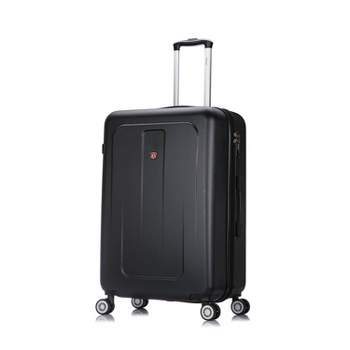DUKAP Crypto Lightweight Hardside Large Checked Spinner Suitcase