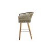 Modern Indoor/Outdoor Bar Stool: Cushioned, Acacia Wood Frame - Olivia & May - image 2 of 4