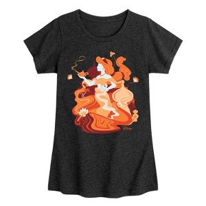 Girls' - Disney - Jasmine's Natural Beauty Fitted Short Sleeve Graphic T-Shirt - 1 of 4