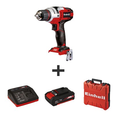 Einhell TE-CD Power X-Change 18-Volt Cordless 1400 RPM Brushed Motor, Variable Speed Drill/Driver, Kit (w/ 2.0-Ah Battery and Fast Charger)