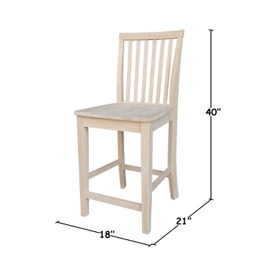 Adjustable Natural Parawood Mission 24" Counter Stool