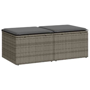 vidaXL Garden Sofa Set - Gray - 1 of 4