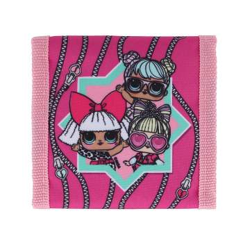 Textiel Trade Kid's LOL Surprise Sweet & Sassy Bi-Fold Wallet with Hook & Loop Closure