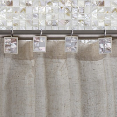 Milano Mother of Pearl Shower Curtain Hooks Set of 12