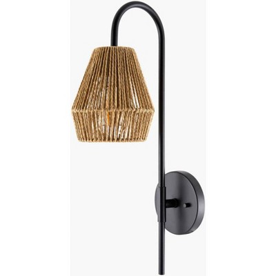 Livabliss Bezas 7"L x 5"W x 20"H Rustic Black Wall Lights