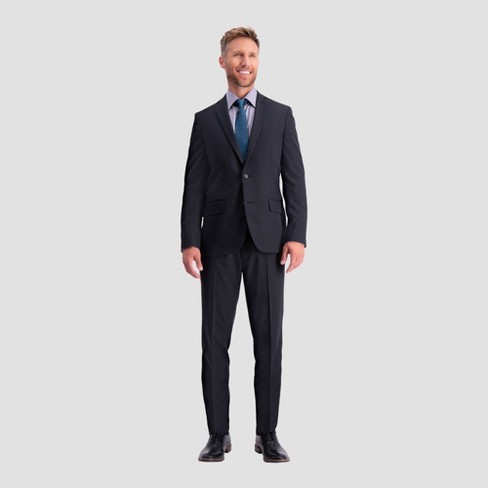 Haggar H26 Men's Tailored Fit Premium Stretch Suit Jacket - Black 36R