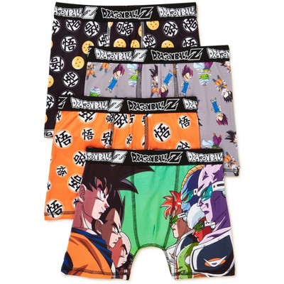 Dragon Ball Z Boys' Boxer Briefs, 4-Pack, Sizes 4-10