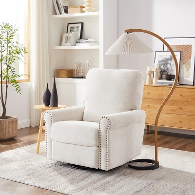 Nebula Vortex Upholstered Modern & Comfortable 360 Degree Swivel Rocker Manual Recliner Chair