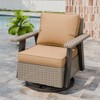 EAGLE PEAK Classic 360° Swivel Rocker Patio Chair with Thick Cushions, All-Weather Wicker Outdoor Lounge Glider - 2 of 4