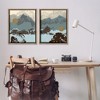 Stupell Industries Mountain Range over Abstract 2pc Floating Frame Art Set - 2 of 4