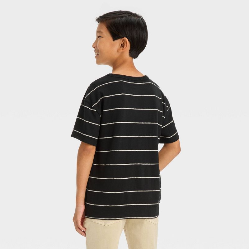 Boys' Short Sleeve Textured Striped T-Shirt - Cat & Jack™, 3 of 5