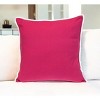 HomeRoots 20" Hot Pink Cotton Throw Pillow With Fringe - 2 of 4