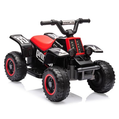 6v Kids ATV Quad Ride-on Car - 2MPH, Push-Button Accelerator, Rubber Handles | Toddler Electric 4-Wheeler Toy for Boys & Girls