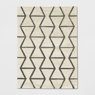 5'X7' Glacier Hourglass Woven Area Rug Cream - Project 62™