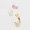Women's Disney Winnie The Pooh 2pk Cozy Ankle Socks - Ivory/Pink 4-10 - 2 of 3