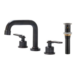 CASAINC 8 in. Widespread 2-Handle Bathroom Faucet with Drain Kit Included - 1 of 4