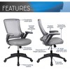 SKRAN Ergonomic Office Chair Mid-Back Mesh Task Office Chair with Height Adjustable Arms and Seat for Home Office - 3 of 4