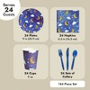 Blue Panda Twinkle Twinkle Little Star Baby Shower Decorations with Paper Plates, Napkins, Cups and Cutlery, Serves 24 - 4 of 4