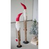 Holiday Wood and Metal Santa Figures – Set of 2 with Rope Arms by Kalalou - 3 of 3