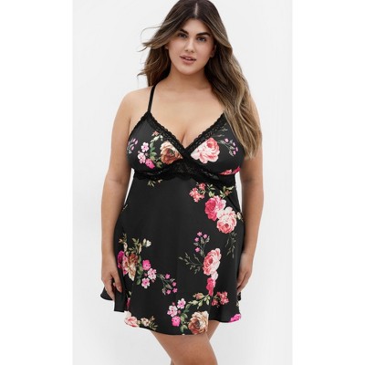 Women's Plus Size Arcadia Chemise - black | CITY CHIC