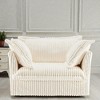 Mshliw Upholstered Deep Seat Sofa with Removable Covers, High Back Pillows, Corduroy Fabric,Single Sofa, Thick Cushion Seating and Sturdy Wood Frame - 3 of 4