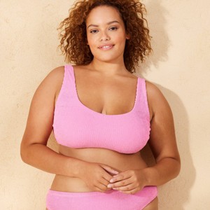 Women's Pucker Textured Scoop Front Bralette Bikini Top - Wild Fable™ - 1 of 3