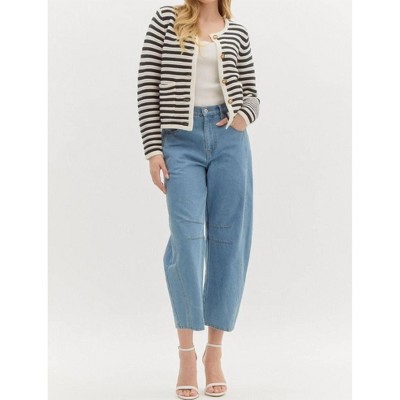 Women's Striped Cardigan - entro