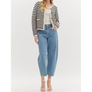 Women's Striped Cardigan - entro - 1 of 4