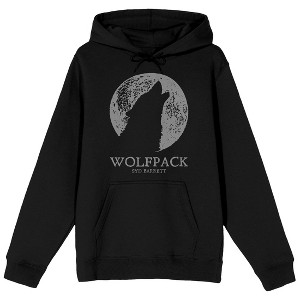 Syd Barret Wolfpack Long Sleeve Men's Black Hooded Sweatshirt - 1 of 2
