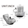 TiramisuBest Adjustable 360 Swivel Leisure Chair, Gray Recliner Sofa Chair for Gaming, Living Room & Lounge - 3 of 4