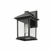 Portland Outdoor Light Fixture - 14" Glass Lantern, Dimmable, Wet Rated, 1 Bulb, Black - 3 of 4